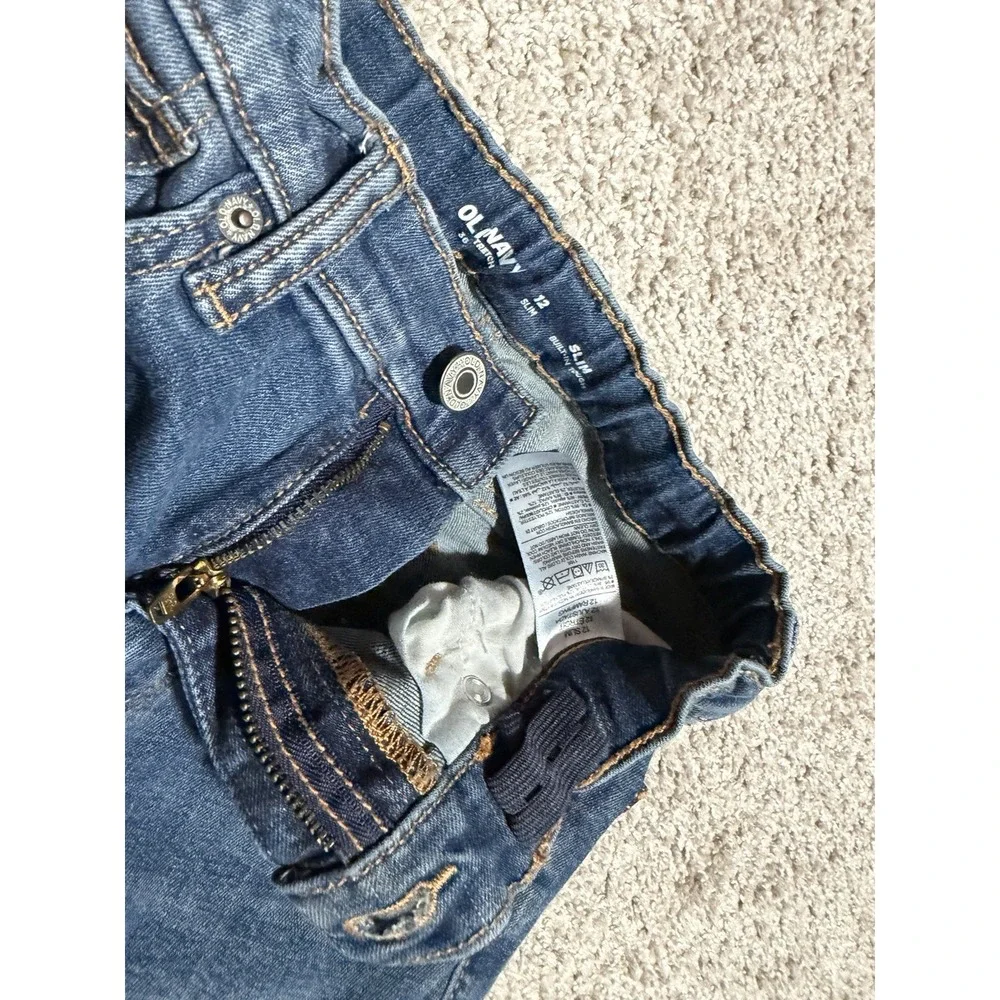 Lot of 2 Old Navy Youth Boy's Slim Blue Denim Jeans Size 12